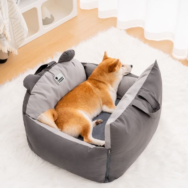 Bear Ears Pet Car Safety Bed Dog Car Seat Bed - Image 9