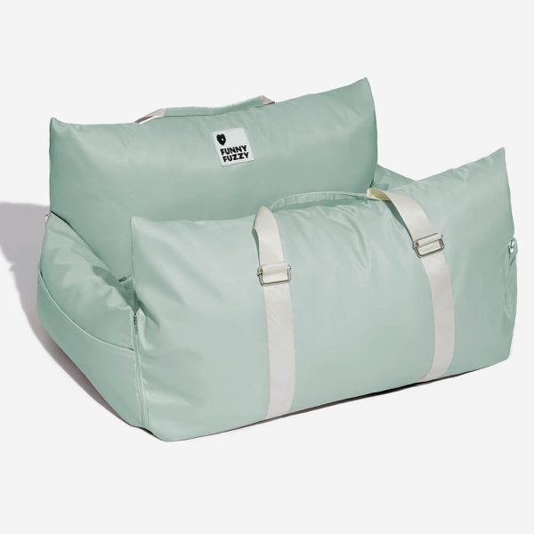 Full Leather Dog Pet Car Seat Bed - Fort - Image 27